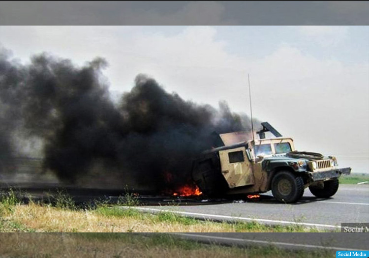 در حمله‌ی طالبان بر کمربندهای امنیتی شهر فراه سه تانک ارتش به آتش کشیده شد