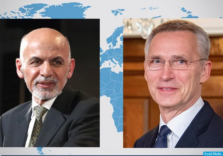 تماس تلفنی استولتبرگ و غنی: ناتو همچنان به حمایت از نیروهای امنیتی افغان ادامه می‌دهد