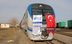 قطار ۷۵۰ تنُی کمک‌های بشردوستانه ترکیه به هرات رسید